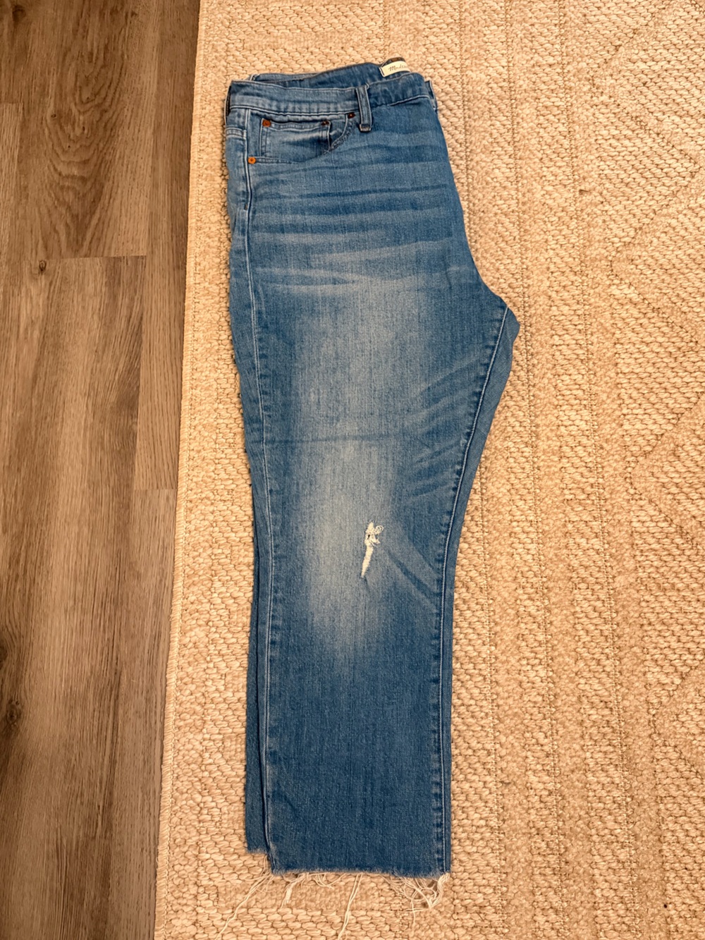 Madewell Women's High-Rise Slim Crop Boyjean with Subtle Distressing
